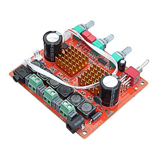 DC 12-24V 200W 3 Channel D Class 2.1 Digital Power Amplifier Board High Power Bass Speaker HIFI Fever Level Sound Quality