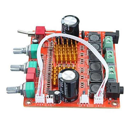 DC 12-24V 200W 3 Channel D Class 2.1 Digital Power Amplifier Board High Power Bass Speaker HIFI Fever Level Sound Quality