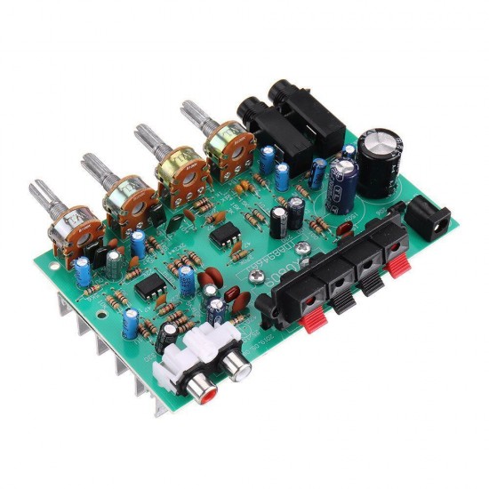 DX0809 Stereo Amplifier Board Dual Channel Karaoke with Microphone Jack Audio Modified Motherboard