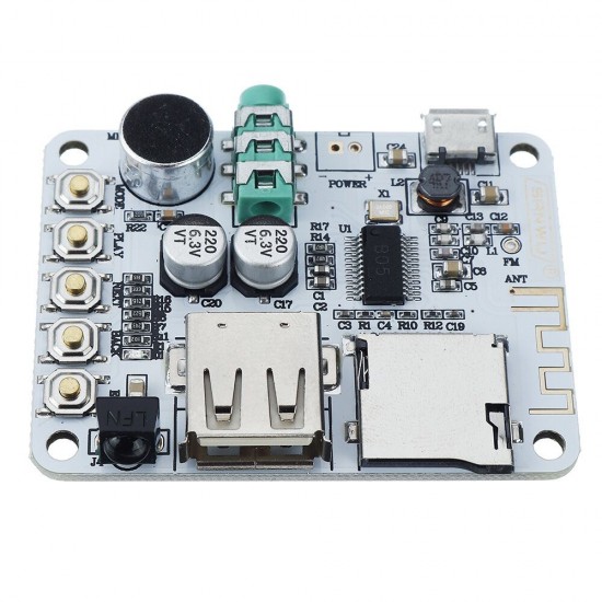 Wireless bluetooth Audio Receiver Digital Amplifier Board With Remote Control And Microphone