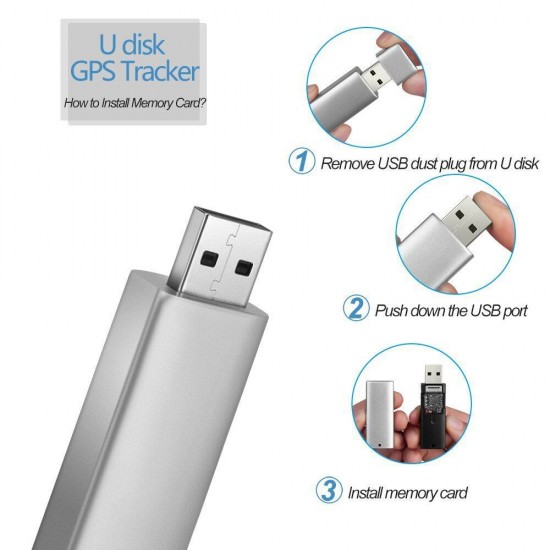 GF17 GPS Trackers Mini Portable GPS U Disk Locator Anti-lost Recording Tracking Positioning Device