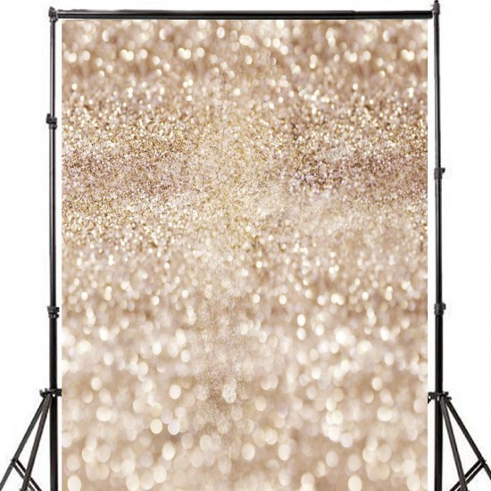 3x5FT 5x7FT Vinyl Beige Glitters Shining Photography Background Backdrop Studio Prop