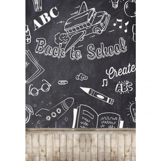 3x5FT Back To School Chalkboard Photography Backdrop Studio Prop Background