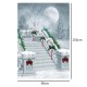 3x5FT Christmas Snowy Street Ladder Photography Backdrop Studio Prop Background