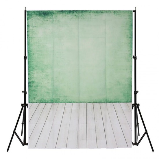 3x5FT Green Wall Wood Floor Photography Backdrop Background Studio Prop