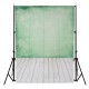 3x5FT Green Wall Wood Floor Photography Backdrop Background Studio Prop