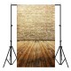 3x5FT Vinyl Brown Brick Wall Wood Floor Photography Backdrop Background Studio Prop