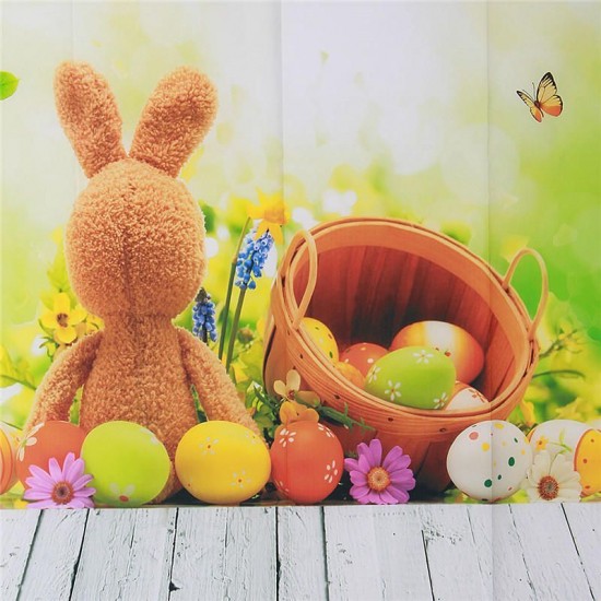 3x5FT Vinyl Bunny Fairy Tale Photography Backdrop Background Studio Prop