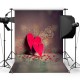 3x5FT Vinyl Valentine's Day Photography Backdrop Red Heart Background Studio Prop