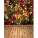 3x5ft Christmas Theme Tree Gift Ornament Wooden Photo Vinyl Background Backdrop Studio Props