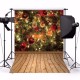 3x5ft Christmas Theme Tree Gift Ornament Wooden Photo Vinyl Background Backdrop Studio Props