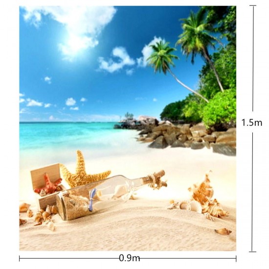 3x5ft Summer Beach Scene Theme Photography Backdrop Photo Background Studio Prop