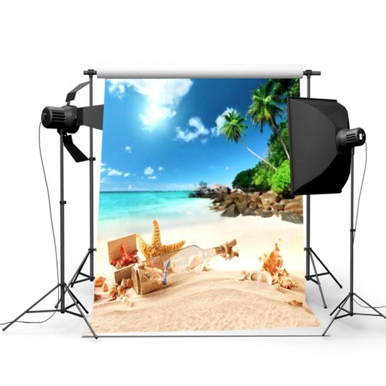 3x5ft Summer Beach Scene Theme Photography Backdrop Photo Background Studio Prop