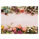 4.92ft x 6.56ft Vinyl Fabric Flowers Photography Background Cloth Photo Backdrop for Wedding Party Family Photography