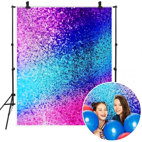 5x3ft 7x5ft 9x6ft Ethylene Propylene Colorful Blue Purple Photography Backdrop Party Background Makeup Photo Video Props