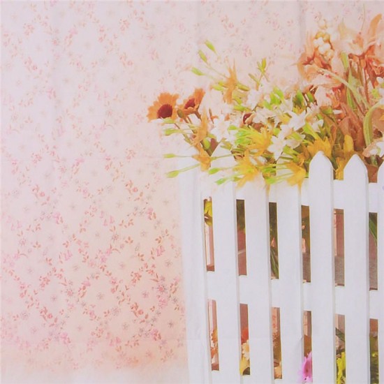 5x7FT Flower Fence Pink Photography Backdrop Background Studio Prop