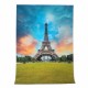 5x7FT Vinyl Eiffel Tower Blue Sky Photography Background Backdrop Studio Prop
