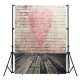 5x7FT Vinyl Love Heart Brick Wall Photography Background Backdrops Photo Studio