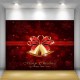 5x7FT Vinyl Merry Christmas Happy New Year Red Bell Ring Photography Backdrop Background Studio Prop