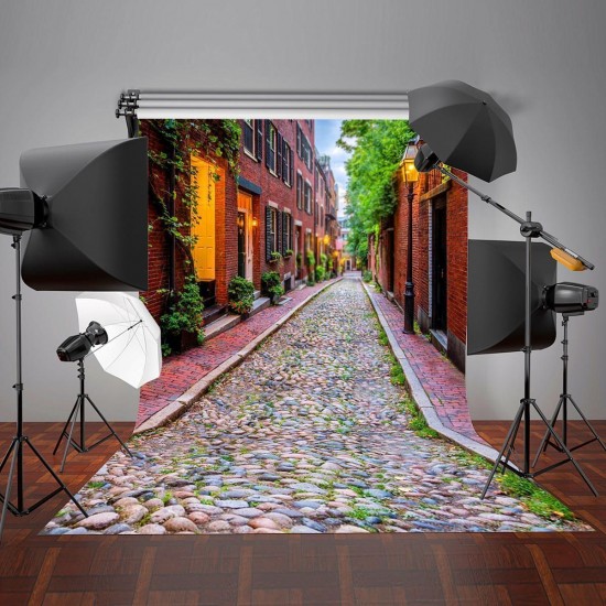 5x7FT Vinyl Retro Rock Street Photography Backdrop Background Studio Prop