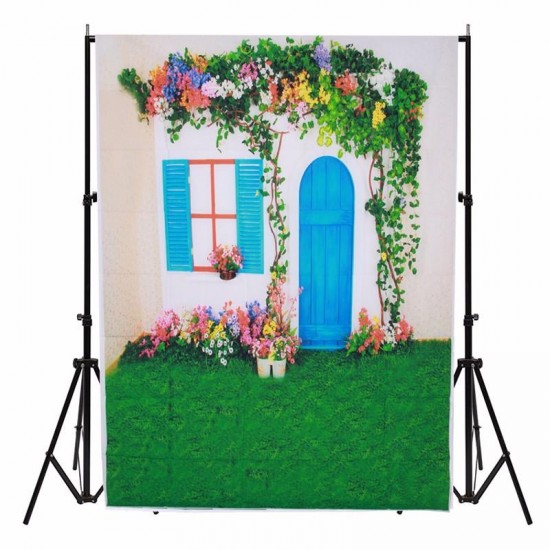 5x7FT Vinyl Spring House Garden Photography Backdrop Background Studio Prop