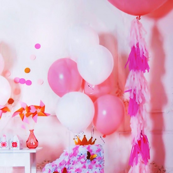 5x7ft Pink Balloon Birthday Photography Backdrop Studio Prop Background