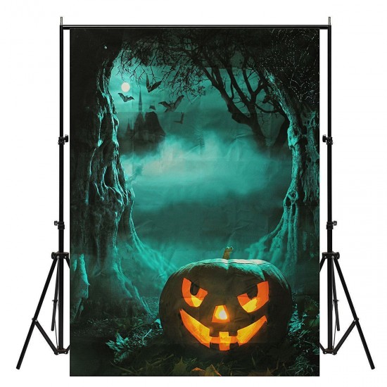 5x7ft Vinyl Halloween Night Pumpkin Photography Background Photo Studio Backdrop