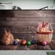 7x5FT Cute Rabbits Easter Eggs Photography Backdrop Studio Prop Background