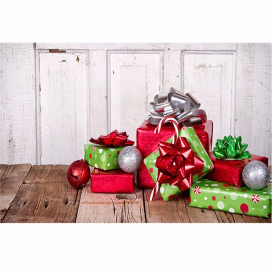 7x5FT Photography Background Vinyl Christmas Gift Wood Studio Backdrop 2.1x1.5m