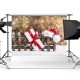 7x5ft Christmas Hat Present Snow Photography Backdrop Photo Studio Background