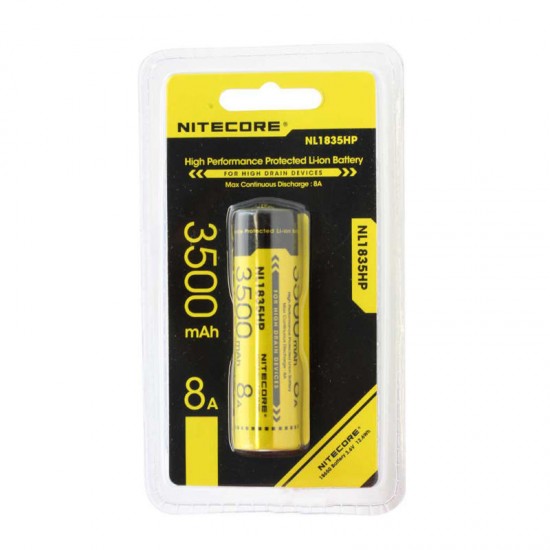 NL1835HP 3500mAh 8A High Performance Protected 18650 Li-ion Battery