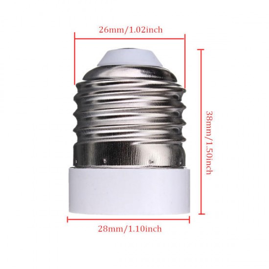 E26 to E12 Base LED Light Lamp Bulb Screw Adapter Converter Socket