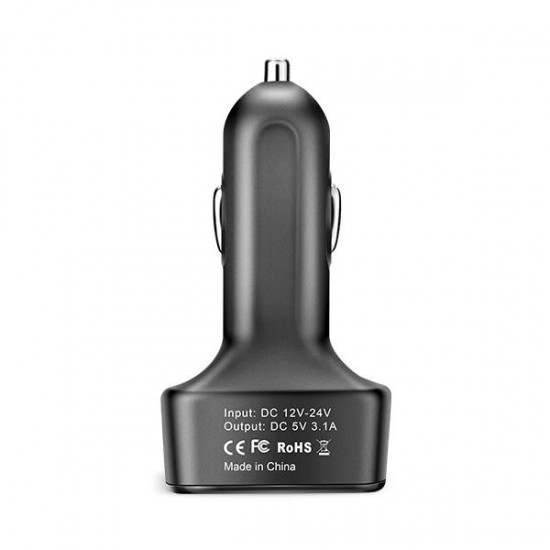 iM-C2 4 in 1 Dual USB Car Charger Adapter 5V 3.1A Bullet Car Charger for Cell Phone iPhone