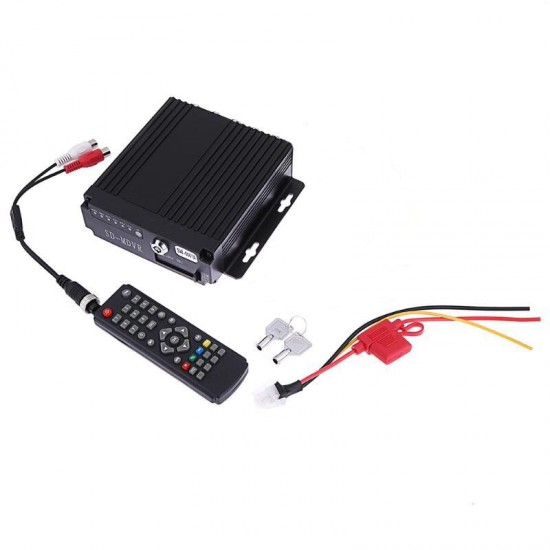 SW 0001A SD Remote Control HD 4CH DVR Realtime Video Recorder for Car Bus Truck RV Mobile SD MDVR 128GB