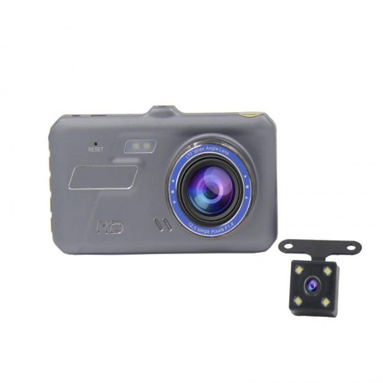 V2-TP 4 Inch 5V 2A Car DVR With Touch Screen And Dual Lens