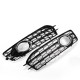 Front Fog Light Lamp Grille Grill Cover Honeycomb Hex Chrome Silver For Audi A3 8P S-Line 2009-2012