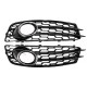 Front Fog Light Lamp Grille Grill Cover Honeycomb Hex Chrome Silver For Audi A3 8P S-Line 2009-2012