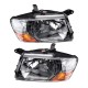 Front Headlights Head Lamps LED Lights L+R Pair For Mitsubishi Pajero Montero 2000-2006 Grey