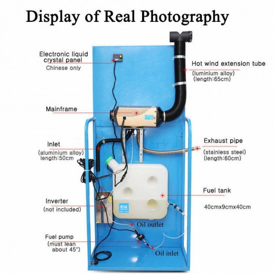 Parking Heater 5KW 12V Air Diesels Heater Parking Heater With Remote Control LCD Monitor for Car RV Motorhome Trailer Trucks Boats