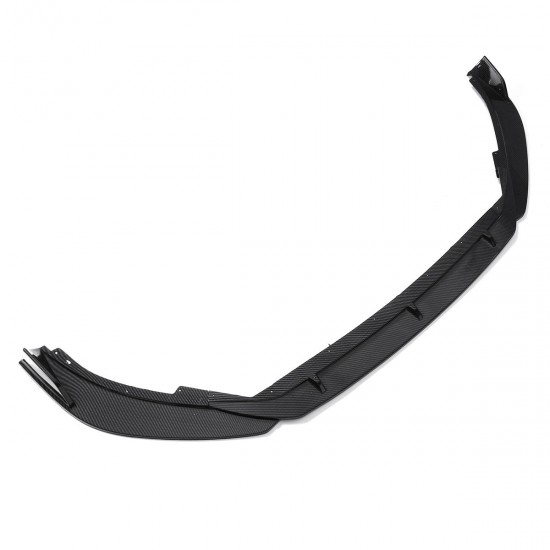 3PCS Carbon Fiber Style Front Bumper Lip Spoiler Cover Trim For Ford Focus 2019