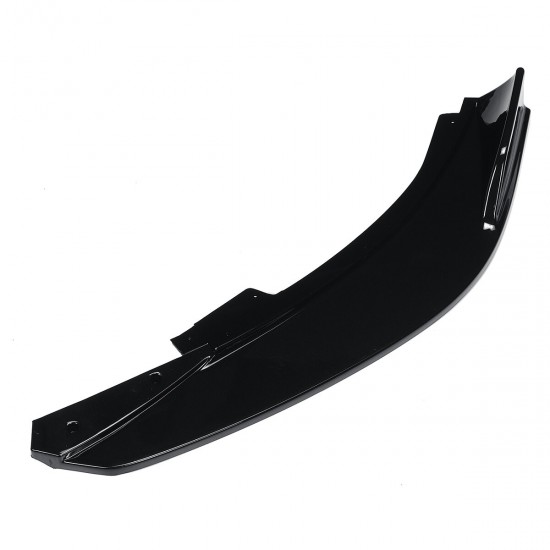 3Pcs Car Glossy Black Front Bumper Lip Spoiler Cover Trim 3PCS For Ford Focus 2019