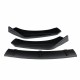 3Pcs Matte Black Car Front Bumper Lip Body Spoiler Wing Kit For Audi TT RS 2004-2019