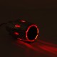 63mm IN 101mm Out Stainless Steel Exhaust Muffler Blue /Red LED Light