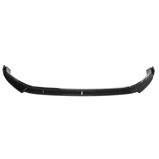 Carbon Black Front Bumper Lip Body Spoiler Splitter For VW Golf MK7.5 2018-2020 3Pcs