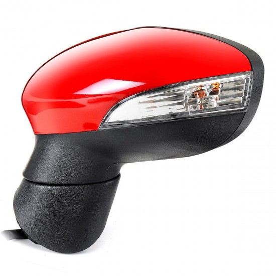 Electric Wing Door Mirror Painted Red Left Driver For Ford Fiesta Mk7 2008-2012