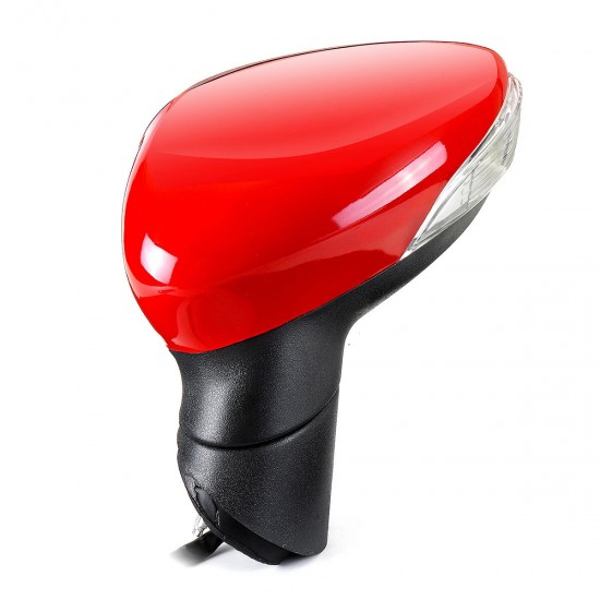 Electric Wing Door Mirror Painted Red Left Driver For Ford Fiesta Mk7 2008-2012