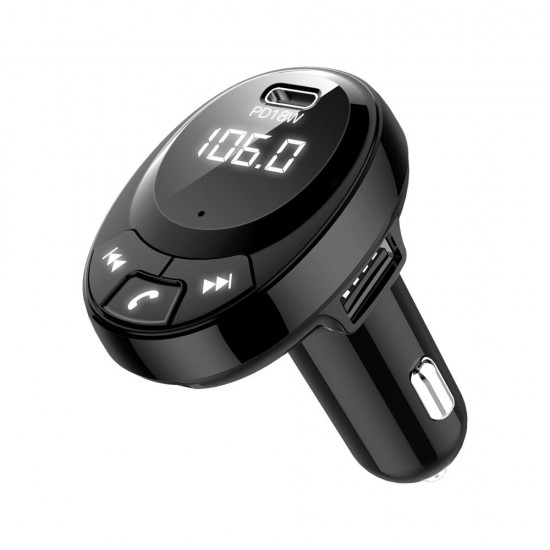 BT09 bluetooth 5.0 Chip Car Charger PD18W Auto MP3 Player Hands-free One-touch Call DC5V Dual USB 3.1A U Disk TF Card