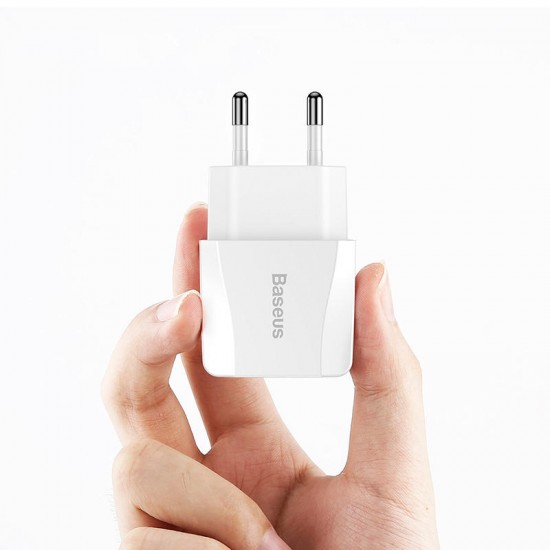 Mini 5V 2.1A Mini Dual USB EU Plug Travel Wall Charger For iPhone X 8 Samsung