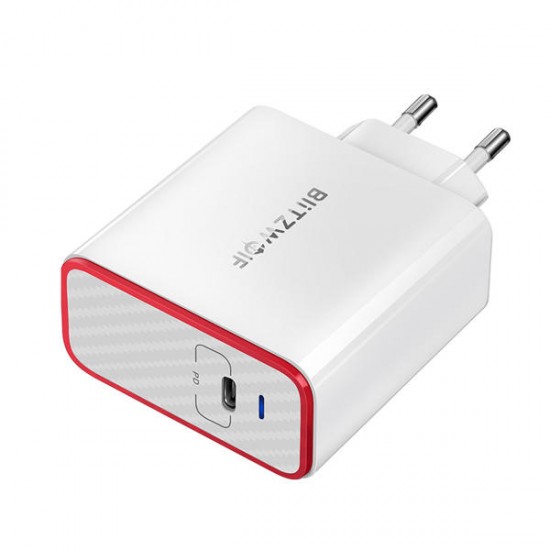 BW-PL4 45W PD Type C USB Charger EU Adapter + BW-TC17 3A USB PD Type-C to Type-C Charging Data Cable 3ft/0.9m