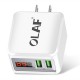 Dual USB Charger Digital Display Travel Power Adapter Fast Charging For iPhone XS 11Pro Huawei P30 P40 Pro OnePlus 8Pro